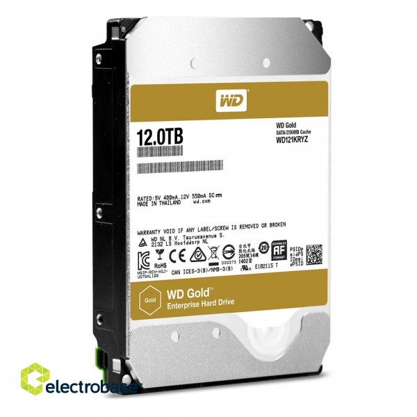 Western Digital Gold 3.5" 12 TB Serial ATA III paveikslėlis 3