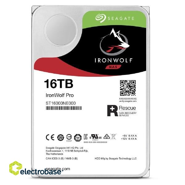 Seagate IronWolf Pro ST16000NT001 internal hard drive 3.5" 16 TB paveikslėlis 5