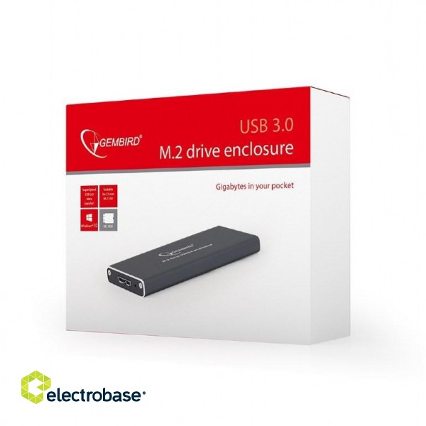 Gembird EE2280-U3C-01 storage drive enclosure SSD enclosure Black M.2 image 5
