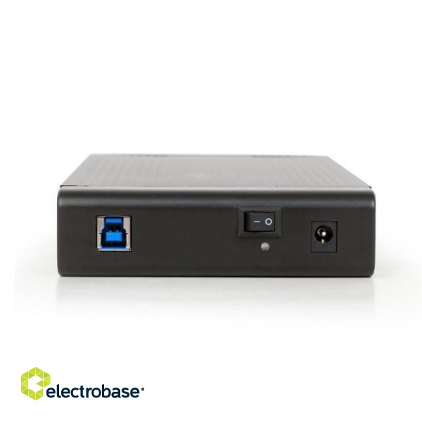 Gembird EE3-U3S-3 storage drive enclosure HDD enclosure Black 3.5" paveikslėlis 3