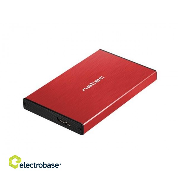 NATEC HDD ENCLOSURE RHINO GO (USB 3.0, 2.5", RED) image 2