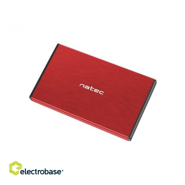 NATEC HDD ENCLOSURE RHINO GO (USB 3.0, 2.5", RED) image 3