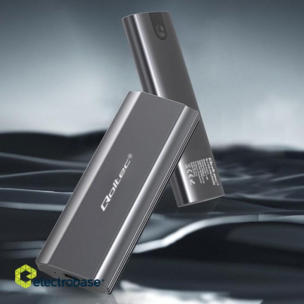 Qoltec 52271 Enclosure NV2271 for drive M.2 SSD | SATA | NVMe | USB-C | 2TB paveikslėlis 5