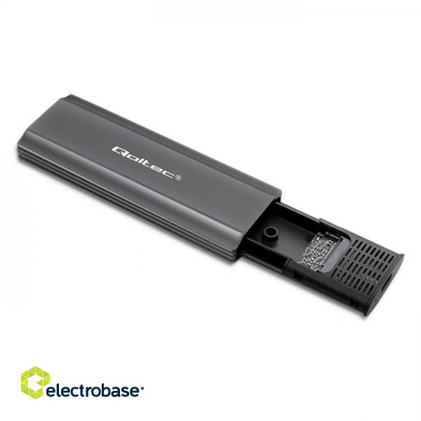 Qoltec 52271 Enclosure NV2271 for drive M.2 SSD | SATA | NVMe | USB-C | 2TB paveikslėlis 10