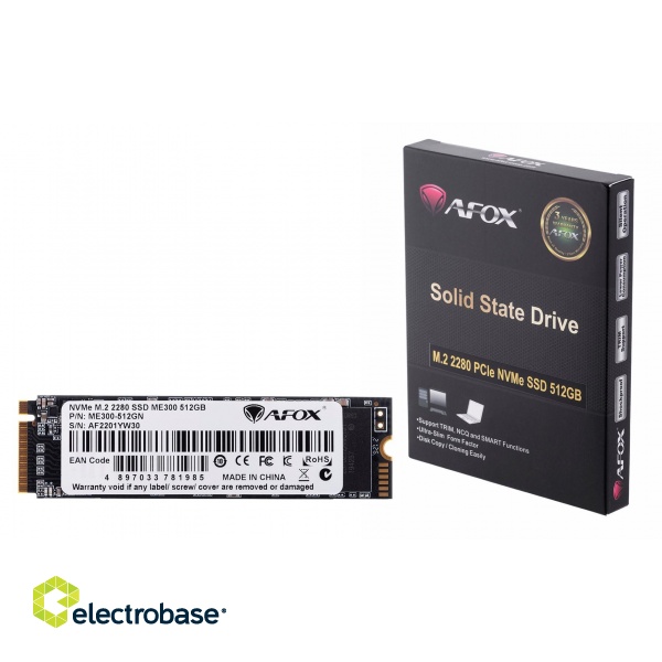 AFOX SSD M.2 PCI-EX4 512GB TLC 1,7 GB/S NVME image 1