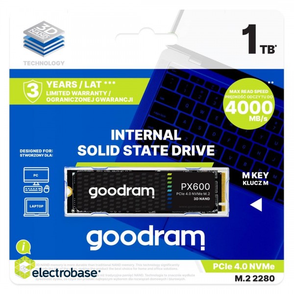 Goodram SSDPR-PX600-250-80 internal solid state drive M.2 250 GB PCI Express 4.0 3D NAND NVMe image 3