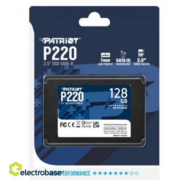 Patriot Memory P220 128GB 2.5" Serial ATA III paveikslėlis 5