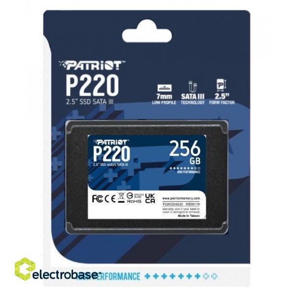 Patriot Memory P220 256GB 2.5" Serial ATA III paveikslėlis 5