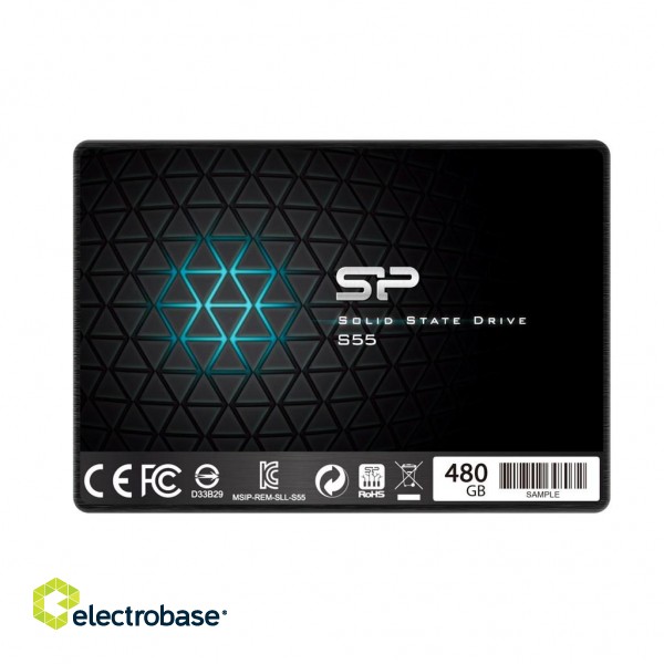 Silicon Power Slim S55 2.5" 480 GB Serial ATA III TLC фото 1
