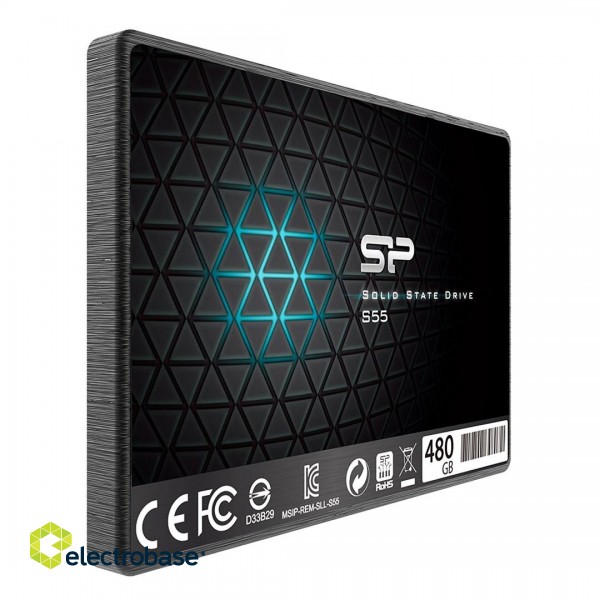 Silicon Power Slim S55 2.5" 480 GB Serial ATA III TLC paveikslėlis 2