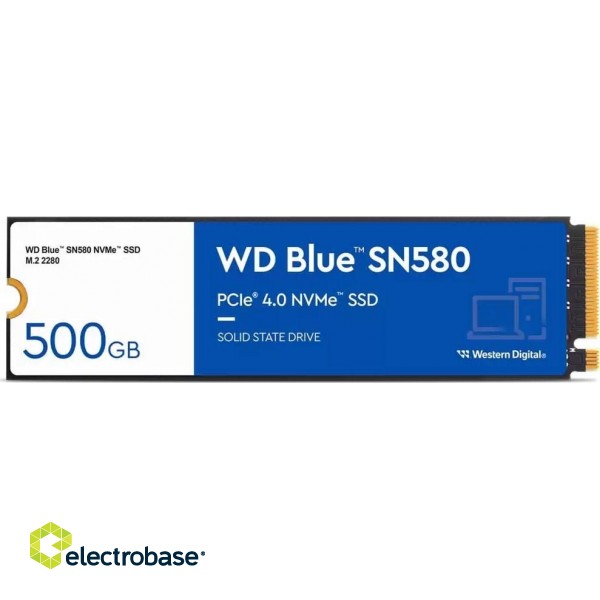 Western Digital Blue SN580 M.2 500 GB PCI Express 4.0 TLC NVMe