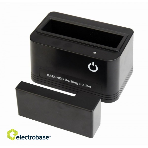 Gembird HD32-U2S-5 docking station for 2.5 "and 3.5" hard drives USB 2.0 Type-A Black image 2
