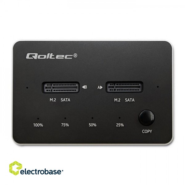 Qoltec 50310 Drive docking station 2x SSD M.2 SATA | NGFF | USB Type C image 8