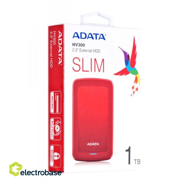 ADATA HV300 external hard drive 1000 GB Red image 6
