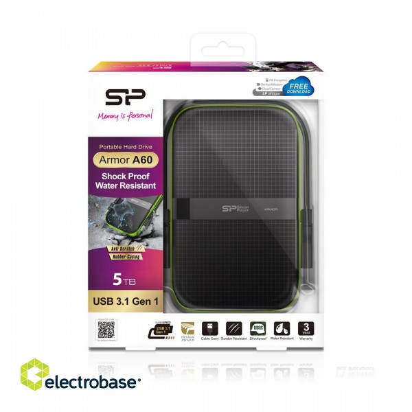 Silicon Power Armor A60 external hard drive 5000 GB Black, Green фото 7