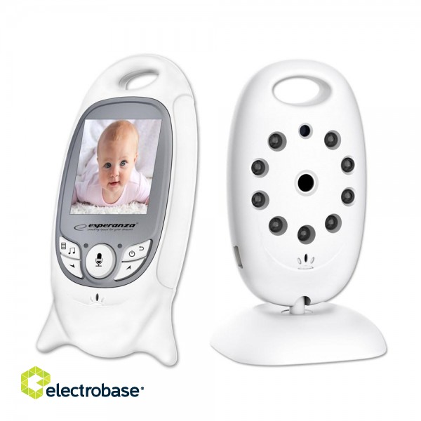 Esperanza EHM001 LCD Baby Monitor 2.0" White paveikslėlis 1