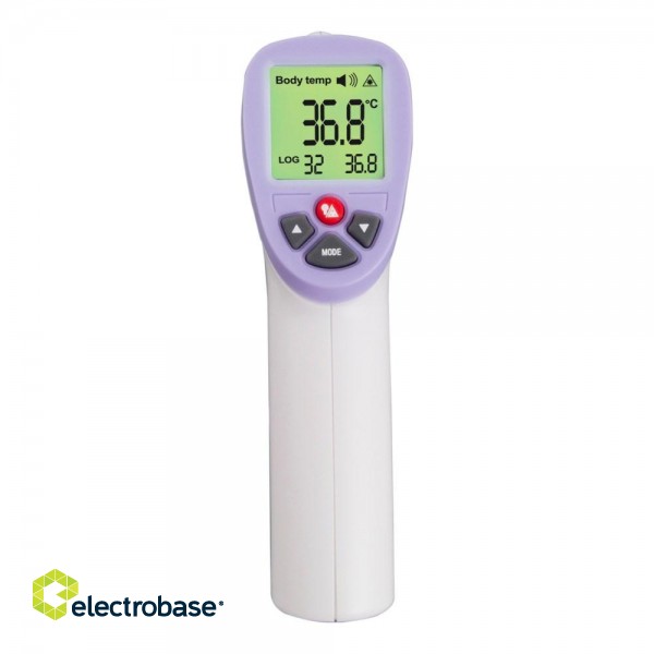Esperanza ECT002 digital body thermometer Remote sensing thermometer Purple, White Ear, Forehead, Oral, Rectal, Underarm Buttons paveikslėlis 3