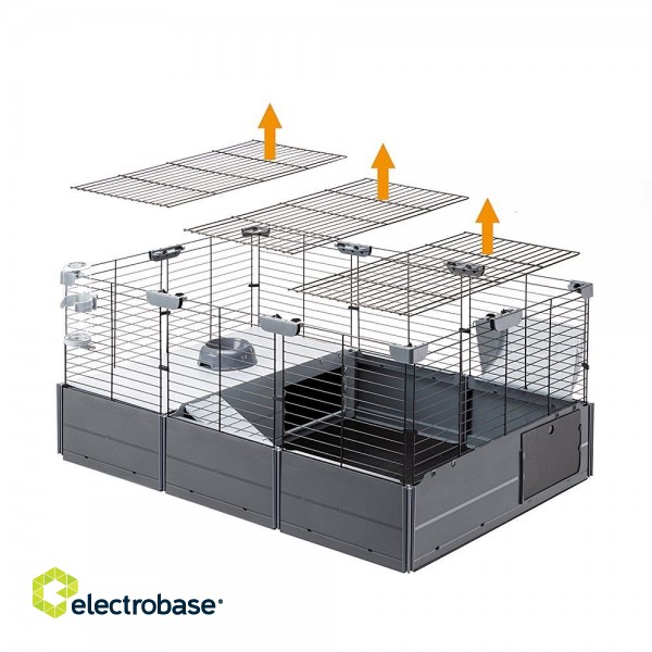 FERPLAST Multipla - Modular cage for rabbit or guinea pig - 107.5 x 72 x 50 cm image 5