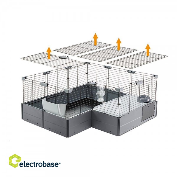 FERPLAST Multipla Maxi - modular cage for rabbit or guinea pig - 142.5 x 72 x 50 cm image 8