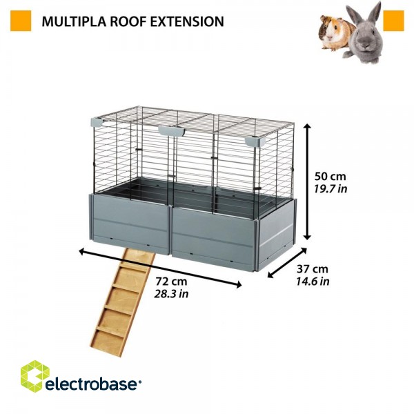 FERPLAST Multipla Roof Extension - "floor" module for Multipla cages paveikslėlis 2