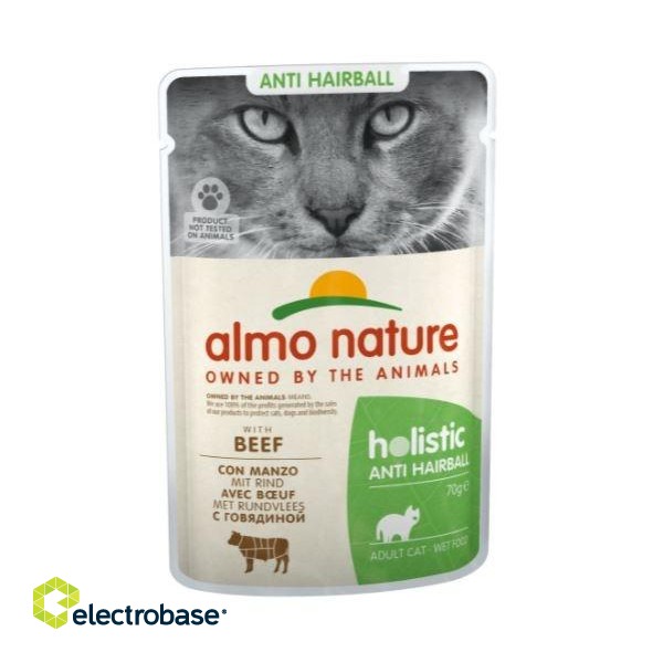 ALMO NATURE Hairball - wet food for adult cats - beef - 70g