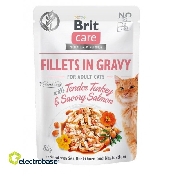 BRIT Care Fillets in Gravy turkey and salmon in sauce - wet cat food - 85 g