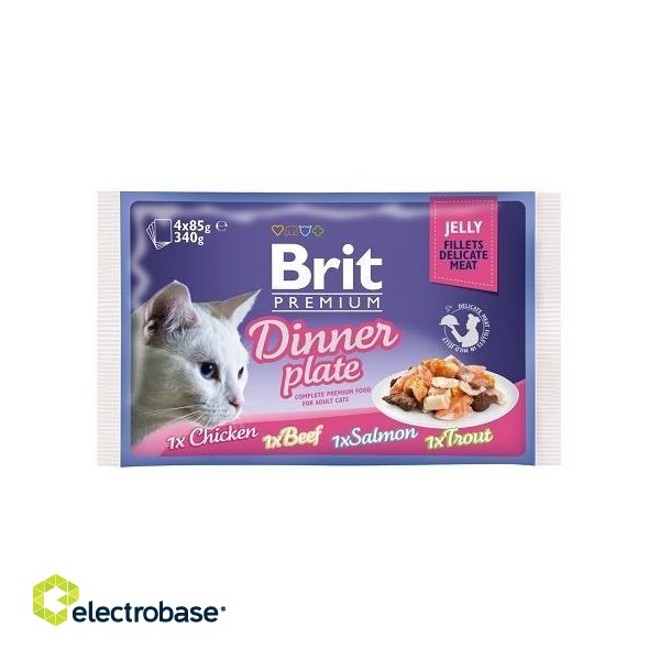 BRIT Premium Cat Jelly Fillet dinner plate - wet cat food - 4x85g