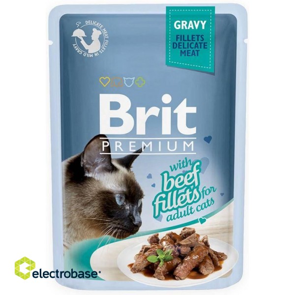 BRIT Premium Gravy Beef - wet cat food - 85g