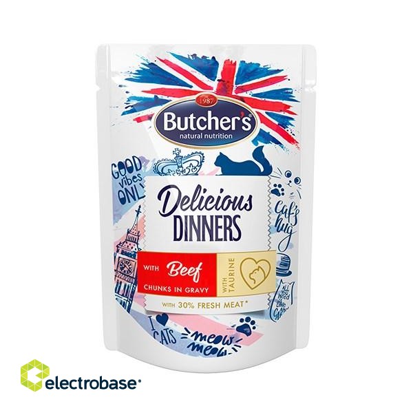 BUTCHER'S Delicious Dinners with Beef  - wet cat food - 100 g