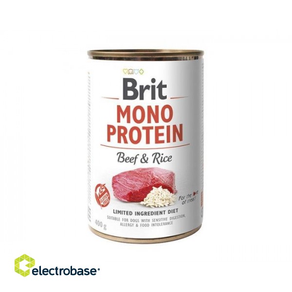 BRIT Mono Protein Beef & Rice - wet dog food - 400g