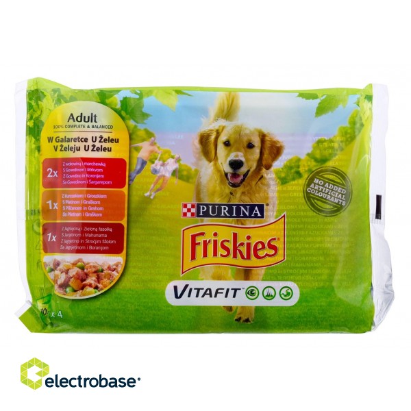 PURINA Friskies Adult - Mix in jelly - wet dog food - 4 x100 g фото 1