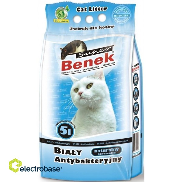 Certech Super Benek White Antibacterial - Cat Litter Clumping 5 l