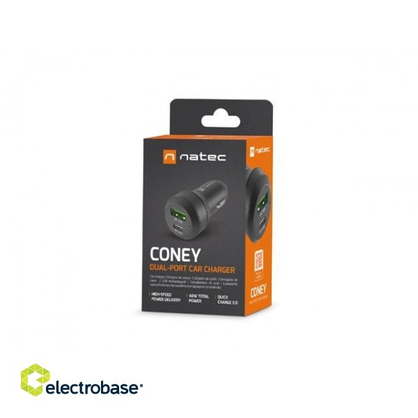 Natec Car charger Coney PD3.0 48W QC3.0 image 1