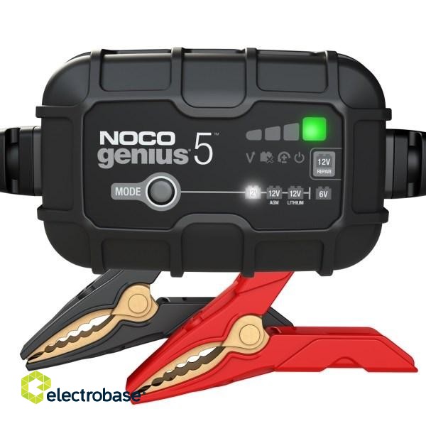 NOCO GENIUS5 5A Battery charger for 6V/12V batteries with maintenance and desulphurisation function фото 9