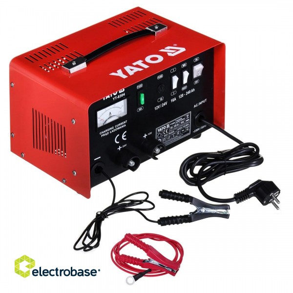 YATO CHARGER WITH STARTING SUPPORT 16A 12V / 24V 120 - 240Ah фото 1