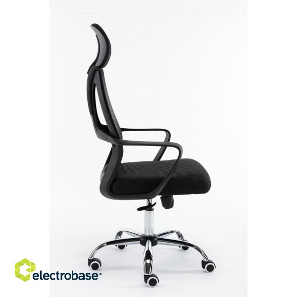 Topeshop FOTEL NIGEL CZERŃ office/computer chair Padded seat Mesh backrest image 2