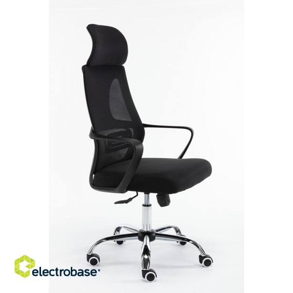 Topeshop FOTEL NIGEL CZERŃ office/computer chair Padded seat Mesh backrest image 7