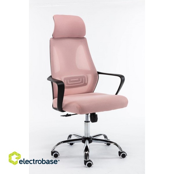 Topeshop FOTEL NIGEL RÓŻOWY office/computer chair Padded seat Mesh backrest image 2