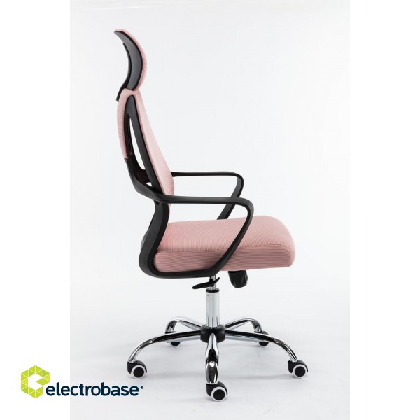 Topeshop FOTEL NIGEL RÓŻOWY office/computer chair Padded seat Mesh backrest image 3