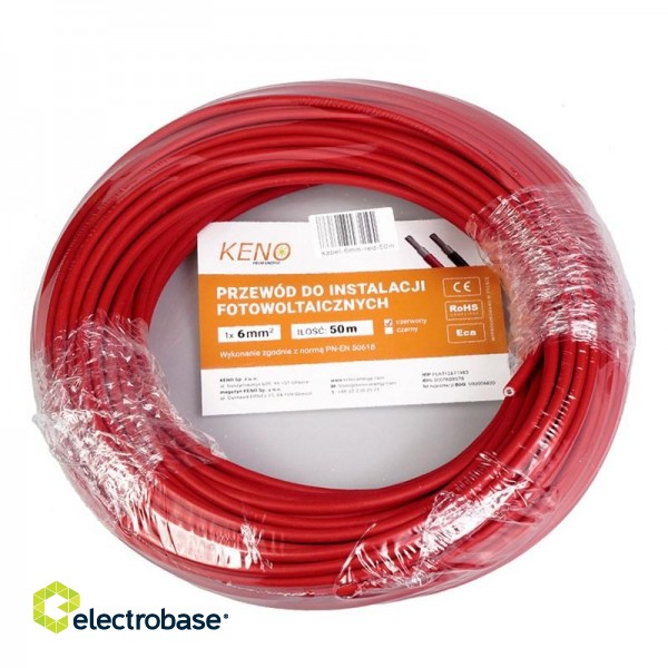 6MM2 RED CABLE, 50M PACK