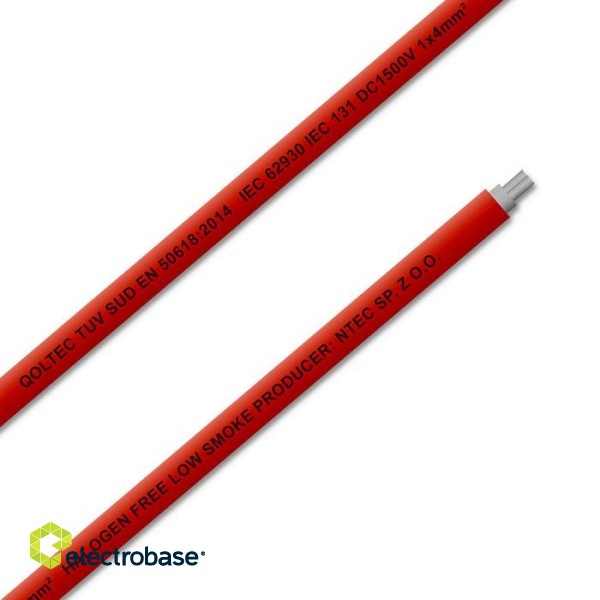 Qoltec 53850 Photovoltaic solar cable | 4mm² | 100m | red image 3