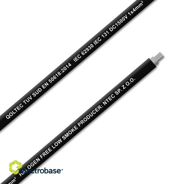 Qoltec 53851 Photovoltaic solar cable | 4mm² | 100m | black image 3