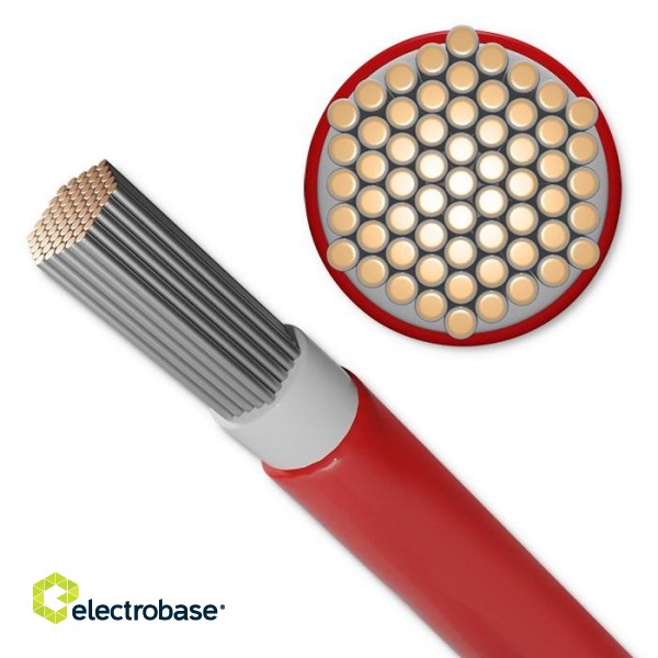 Qoltec 53852 Photovoltaic solar cable | 6mm² | 100m | red image 1
