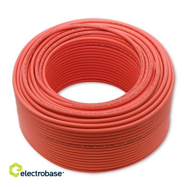 Qoltec 53852 Photovoltaic solar cable | 6mm² | 100m | red paveikslėlis 2