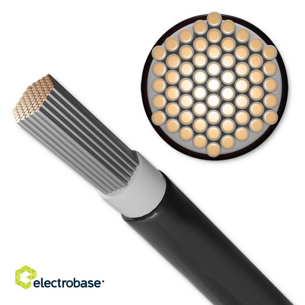 Qoltec 53853 Photovoltaic solar cable | 6mm² | 100m | black фото 1