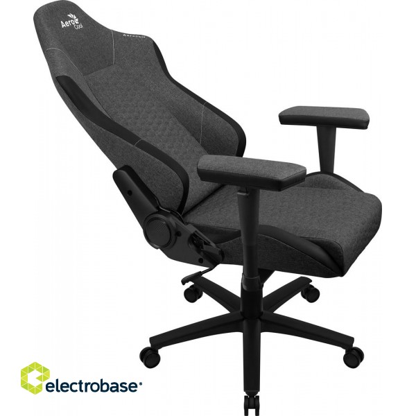 Aerocool CROWNASHBK, Ergonomic Gaming Chair, Adjustable Cushions, AeroWeave Technology, Black paveikslėlis 4