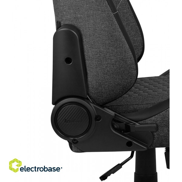 Aerocool CROWNASHBK, Ergonomic Gaming Chair, Adjustable Cushions, AeroWeave Technology, Black paveikslėlis 5