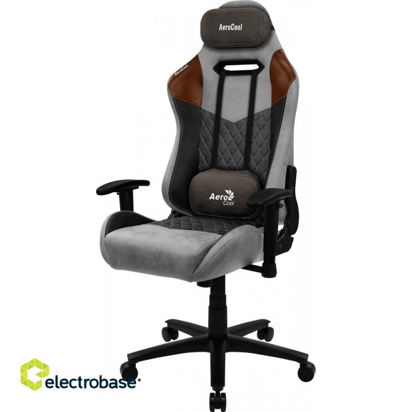 Aerocool DUKE AeroSuede Universal gaming chair Black, Brown, Grey image 3