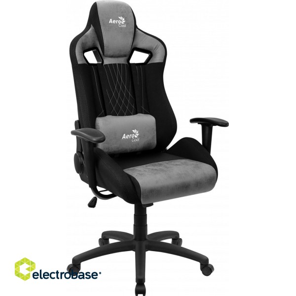 Aerocool EARL AeroSuede Universal gaming chair Black, Grey paveikslėlis 2