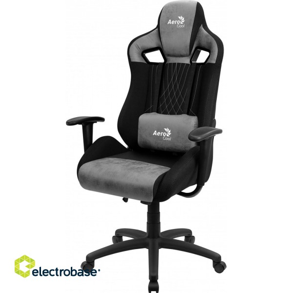 Aerocool EARL AeroSuede Universal gaming chair Black, Grey image 3